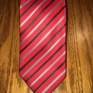Hugo boss red striped tie